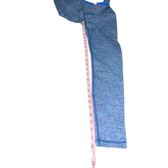 Ivivva Rhythmic Tight‎ Leggings Yoga Pants Girls 14 Blue Space Dye Stretch EUC - Picture 11 of 12